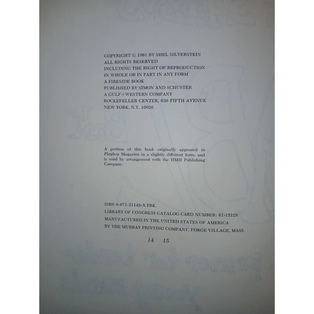 Shel Silverstein Uncle Shelby's ABZ BOOK  1961 Paperback Nice!‎